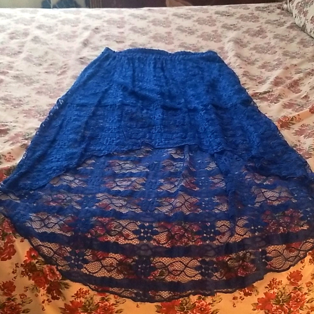 Long Blue Skirt